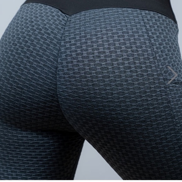 BLUE Peplos Super TikTastic Butt Lift Leggings Now W Pockets As Seen On Social - Picture 6 of 9